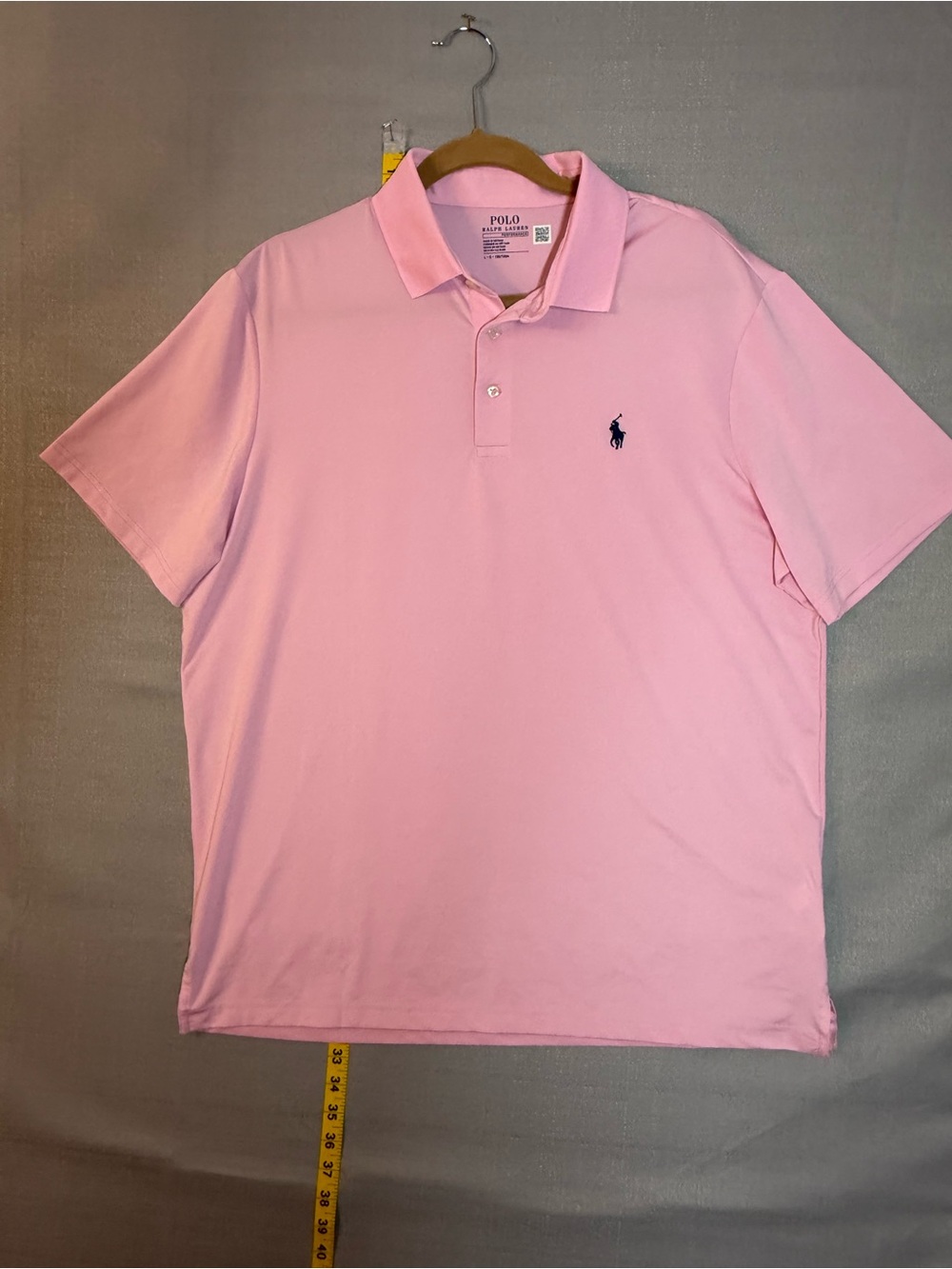 Polo by Ralph Lauren Men's Performance Classic Pink Polo Shirt - Picture 3 of 10